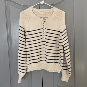 SEZANE Leontine striped sweater Size Small, has flaw but otherwise EUC